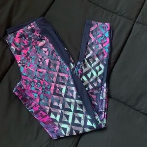 Pink-purple-blue sport leggings